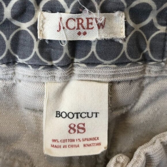 J.Crew Womens Pants Size 8S Bootcut Corduroy Classic Casual Ankle Y2K White - Picture 6 of 8